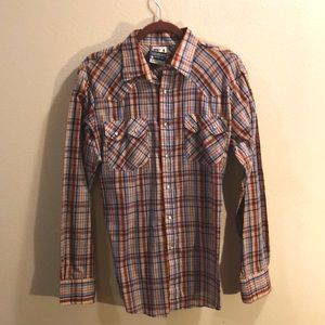 VINTAGE Saturdays Western shirt light cotton plaid